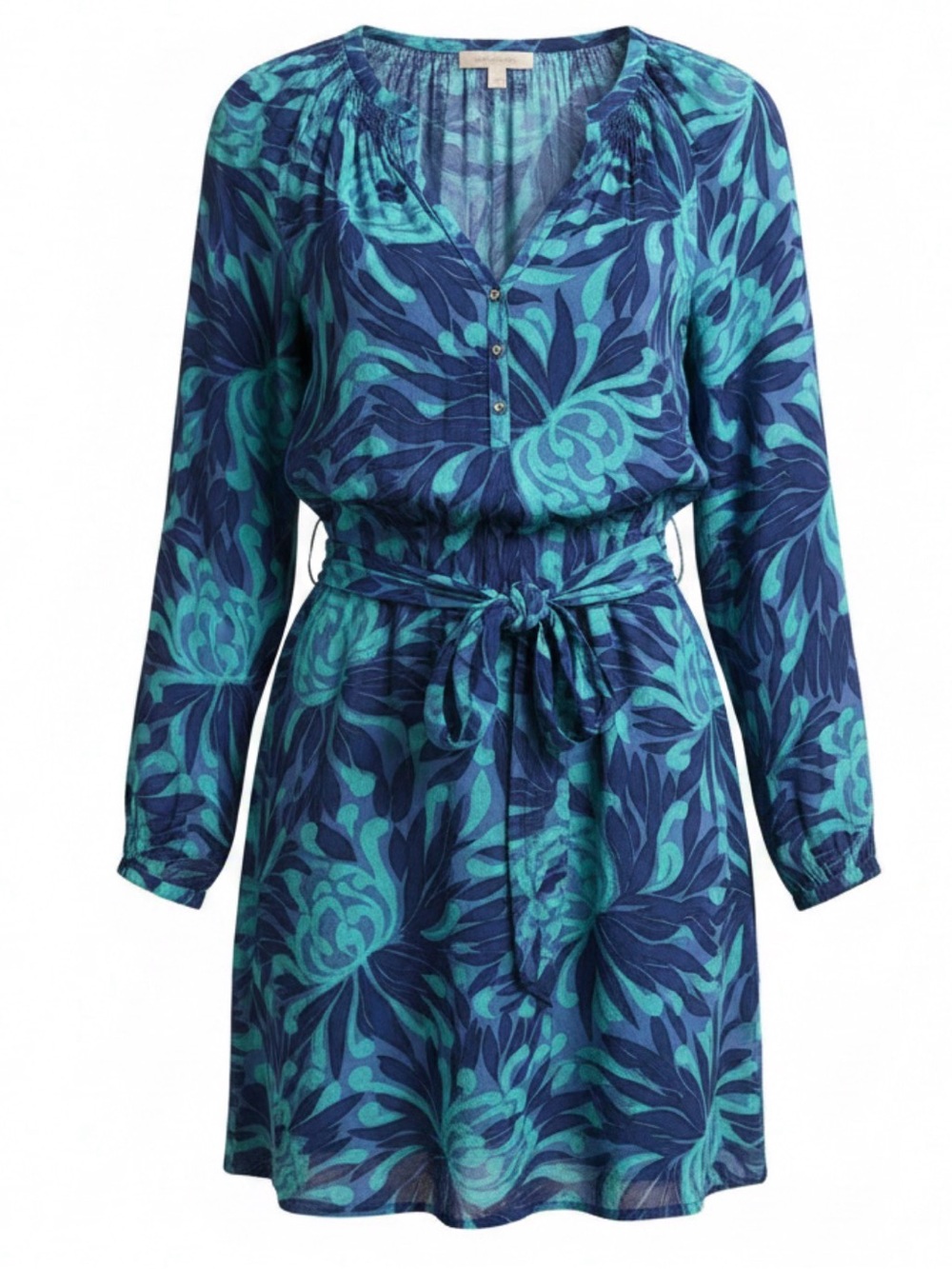 Banana Republic Navy and Teal Floral Maxi Dress